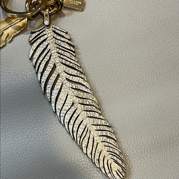 Coach Feather Metallic & Leather Keychain - Picture 5 of 6